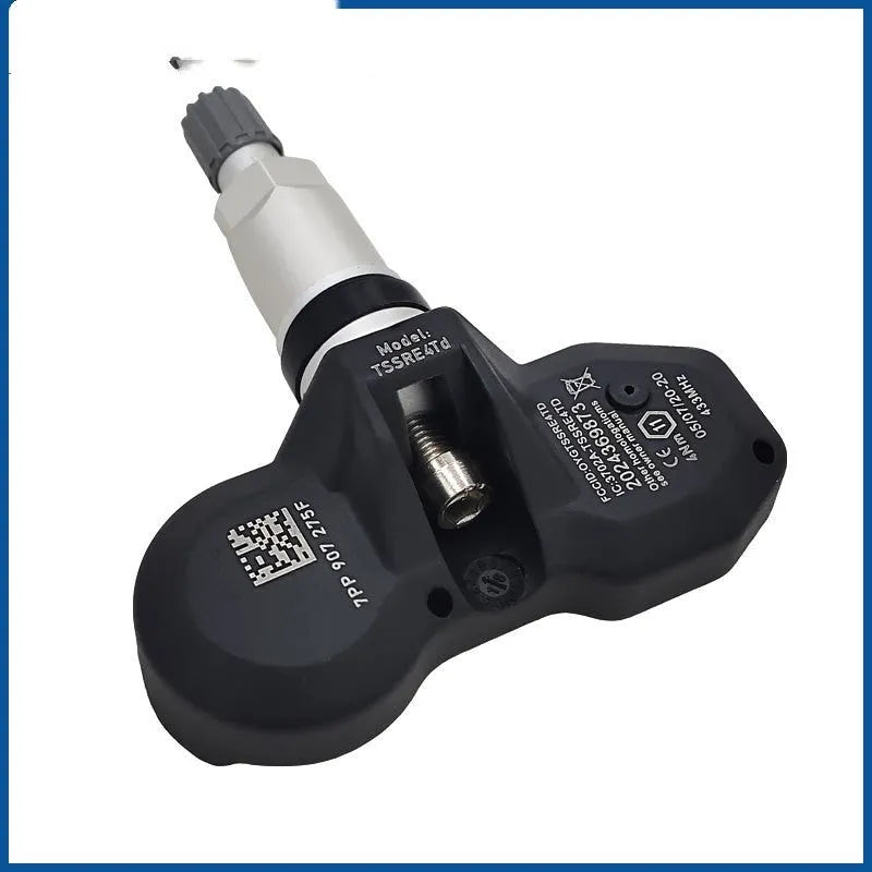 Black wireless tyre pressure monitor sensor for Audi vehicle TPMS replacement