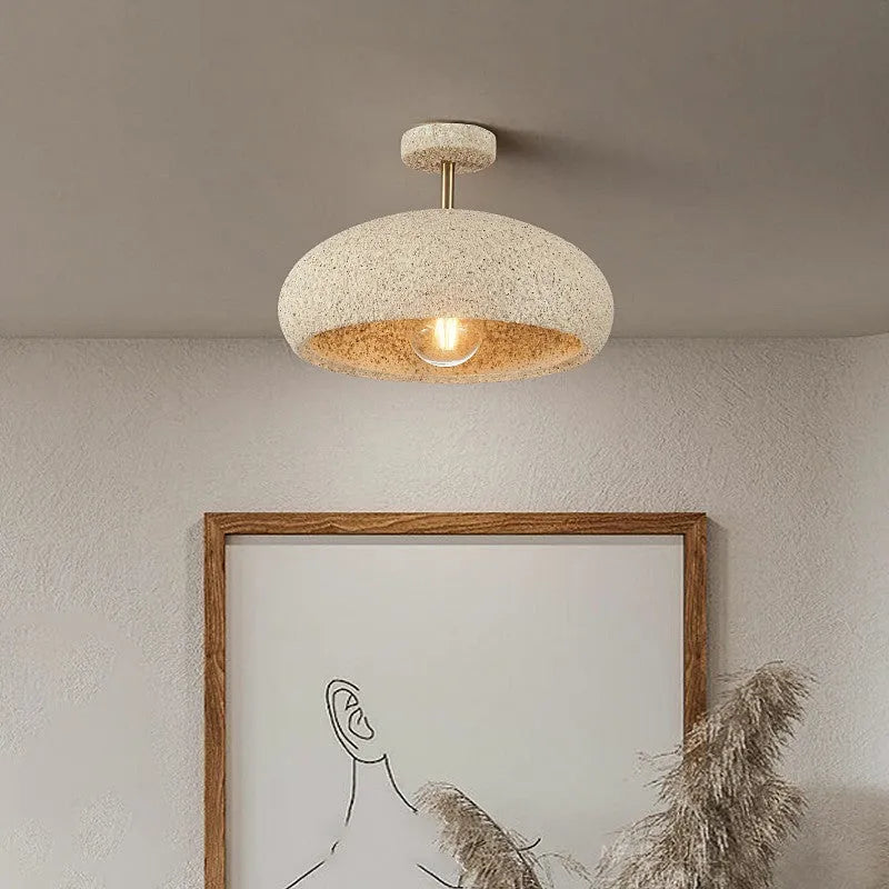 Nordic minimalism balcony light in modern mute style with 35cm plastic shade, Lithosporic White finish