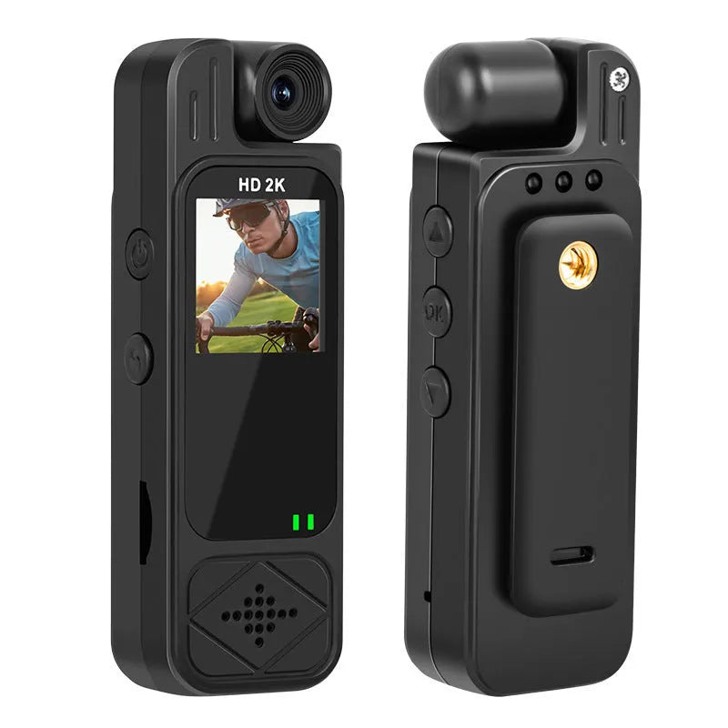 Portable C13-2K back splint recorder with screen, 2K recording, ABS black casing