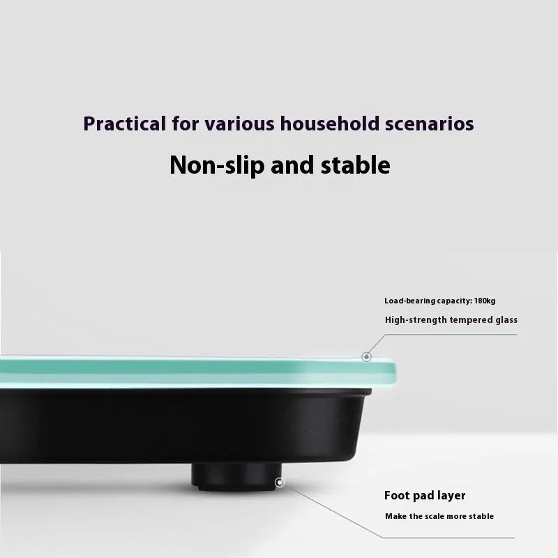 Digital bathroom weighing scale in 26cm square format with multiple colour and power options