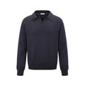 Loose black acrylic blend pullover sweater for casual leisure wear
