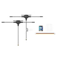 ELRS dual-frequency FPV drone receiver with two T-shaped antennas and installation accessories.
