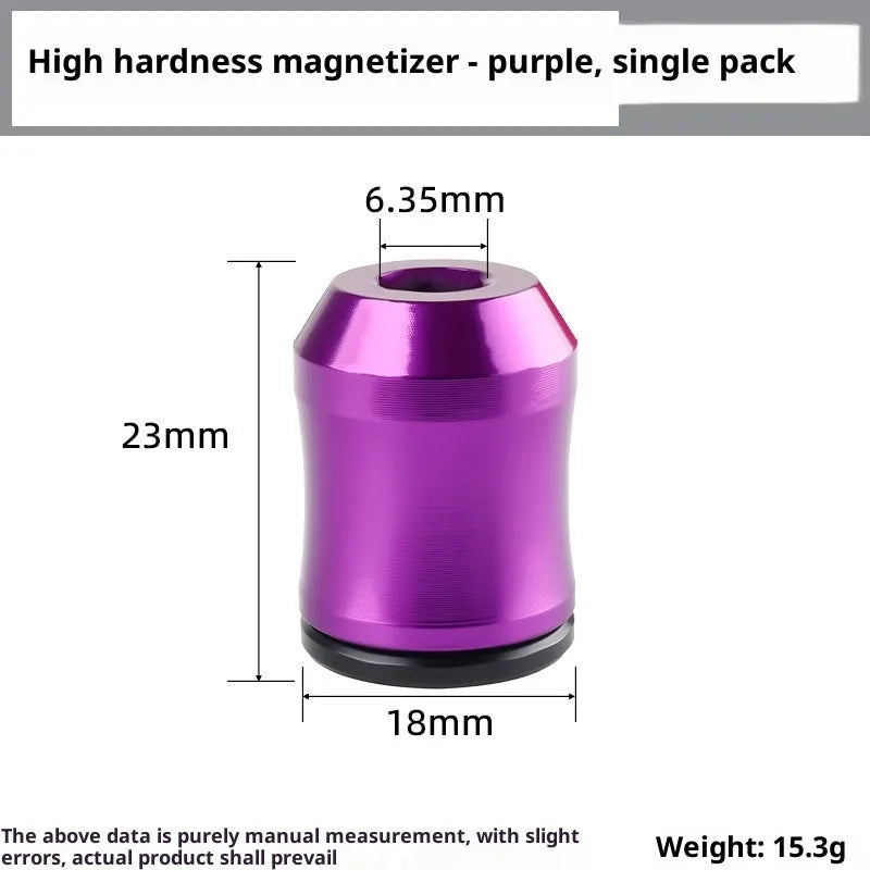 Alloy magnetizing and degaussing device for hexagonal drill bits in blue