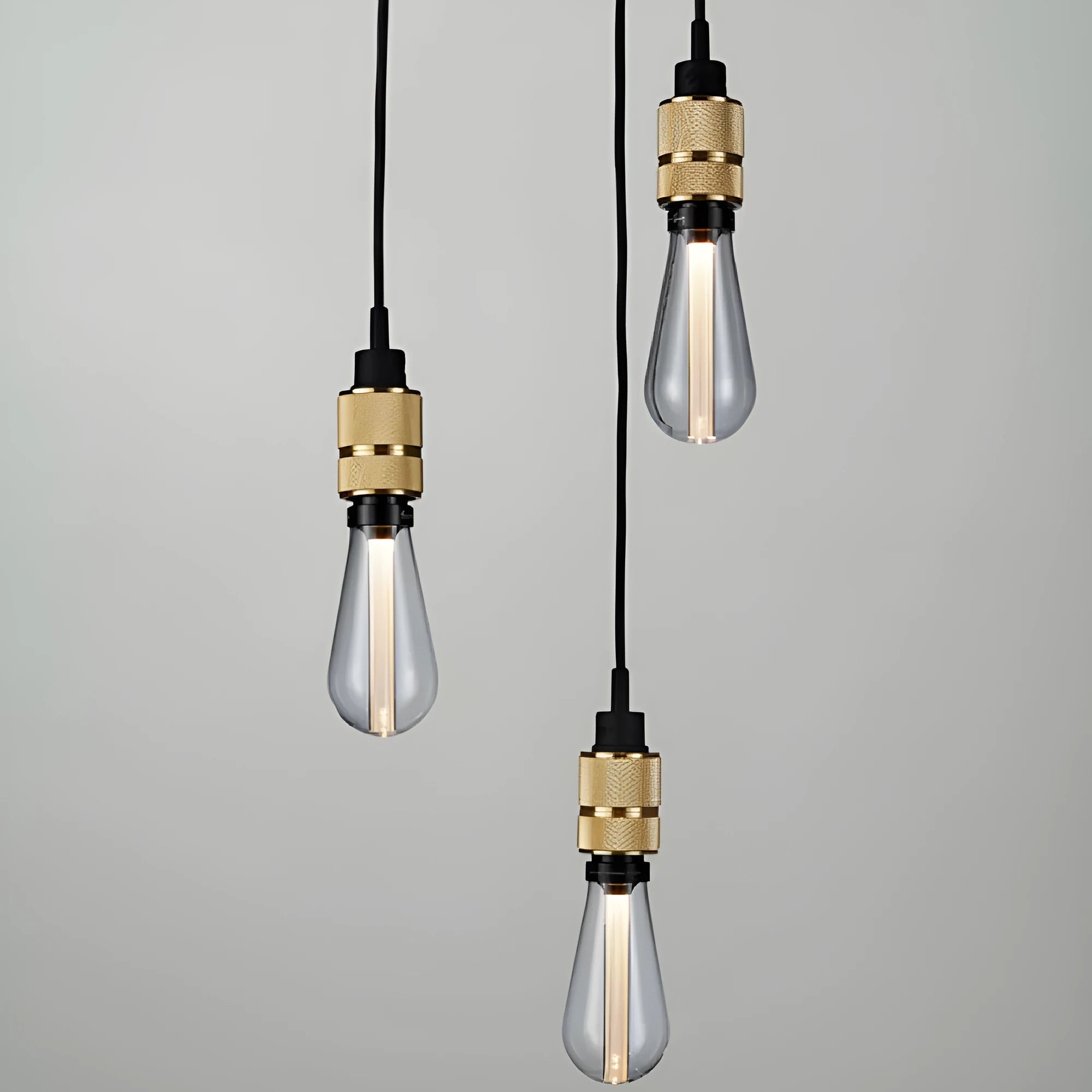 Retro-style DIY chandelier ceiling light assembly kit in chrome finish with braided cord