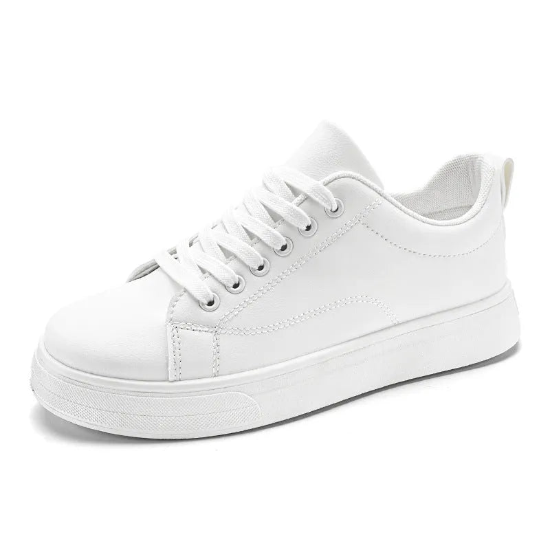 Men's Korean-style low top sneakers in black, white or two-tone colour options