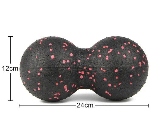 Mini Siamese peanut massage ball, EPP foam, 8cm single ball, black, used for fascia release and muscle relaxation