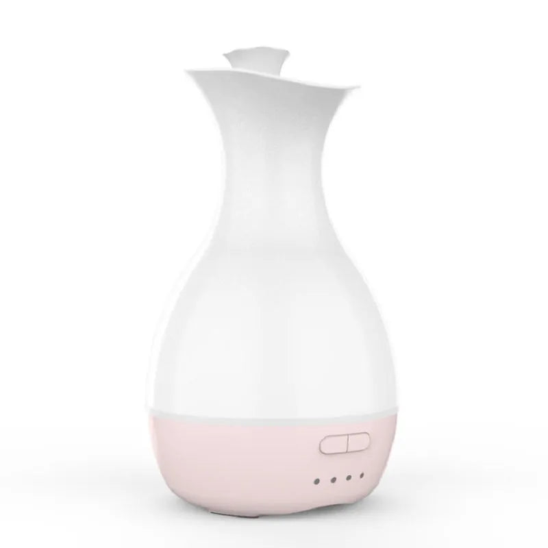 White ultrasonic aromatherapy diffuser and humidifier with colourful night light and 200ml capacity