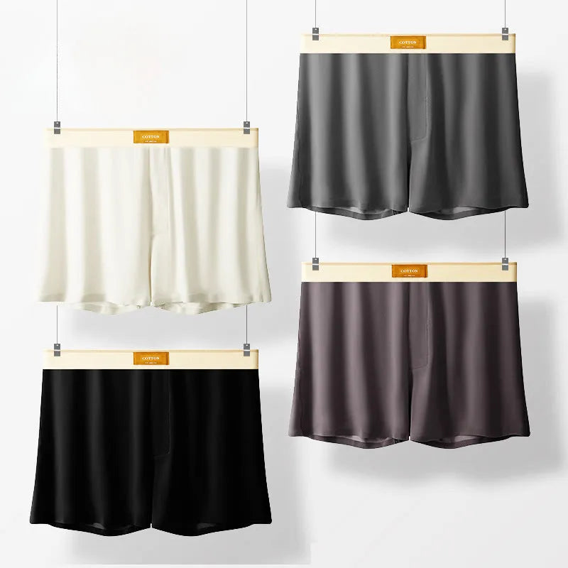 Men's breathable ice silk loose fit boxer briefs underwear in multiple colour options