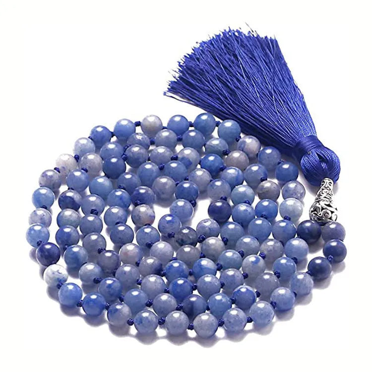 Geometric agate tassel necklace with colourful stone beads measuring 95-100cm in length