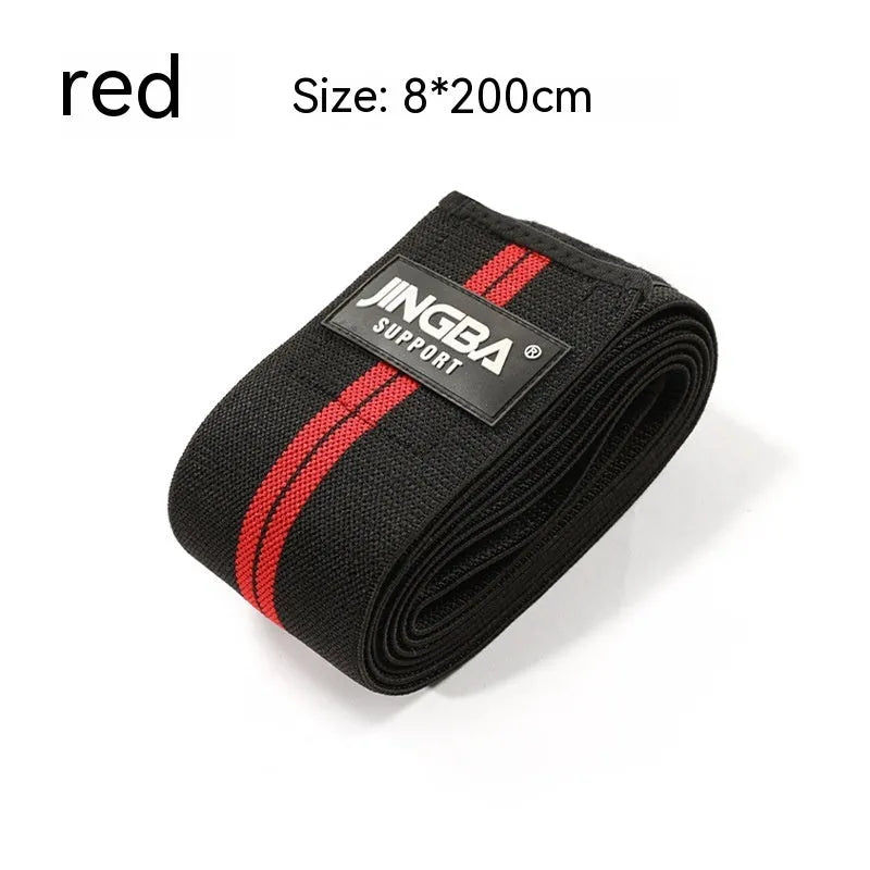 Adult adjustable sports knee pads in blue, yellow, red, and grey colours for weightlifting and cycling