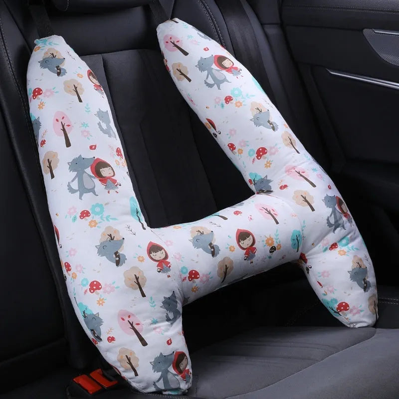 55x70cm car headrest sleeping pillow with pearl cotton filling in child-friendly patterns