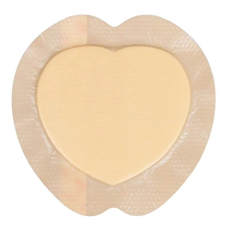 Large skin-tone silicone foam medical dressing for pressure relief and wound care