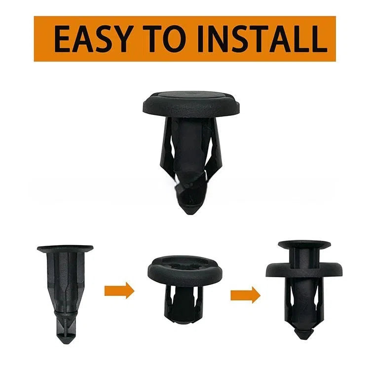 100-piece metal car bumper clip fastener stripping attachment tool set on a workbench