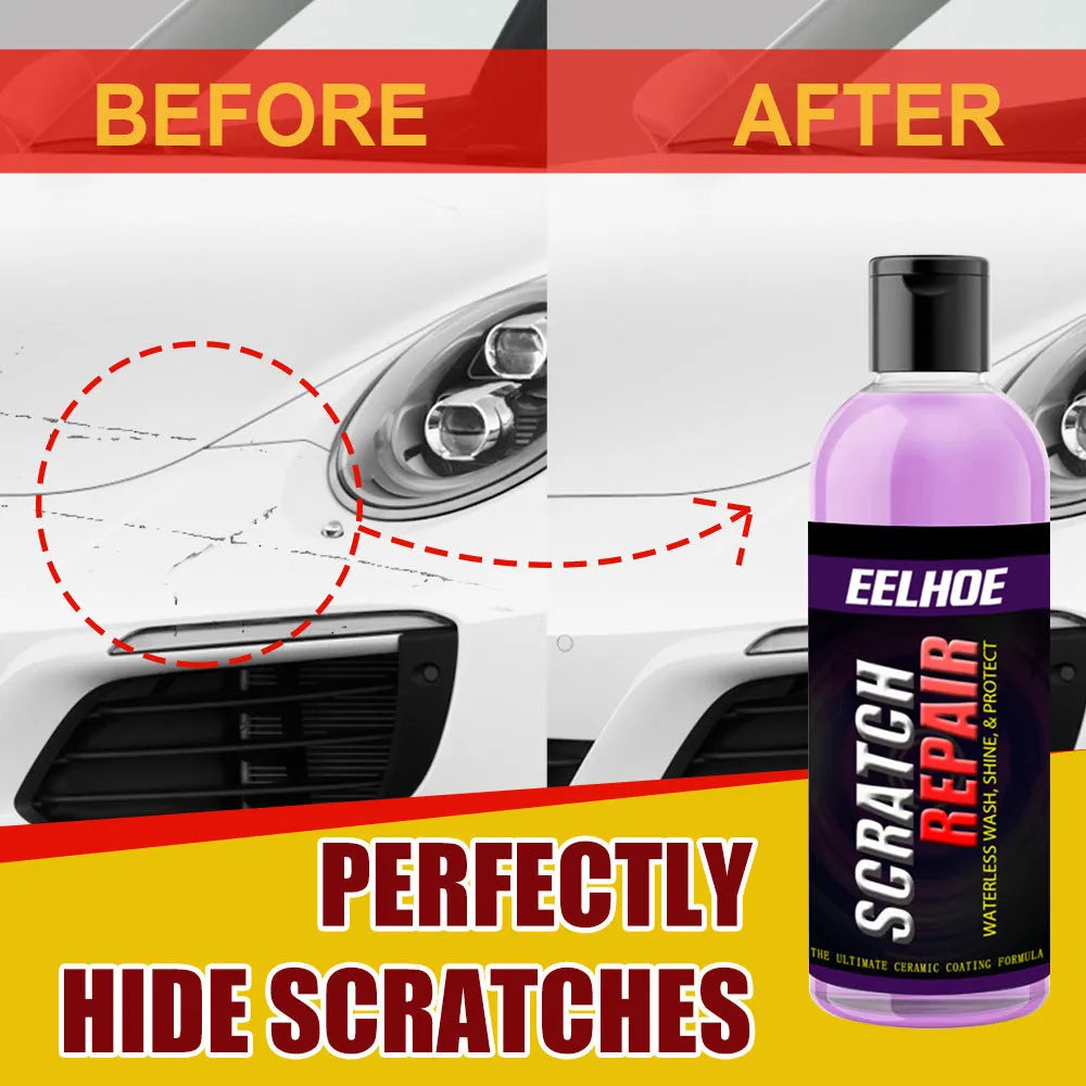Car scratch repair agent in a spray bottle with clear SiO2 ceramic coating for scratch removal