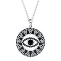Copper Devil's Eye necklace with cross chain for women's jewellery