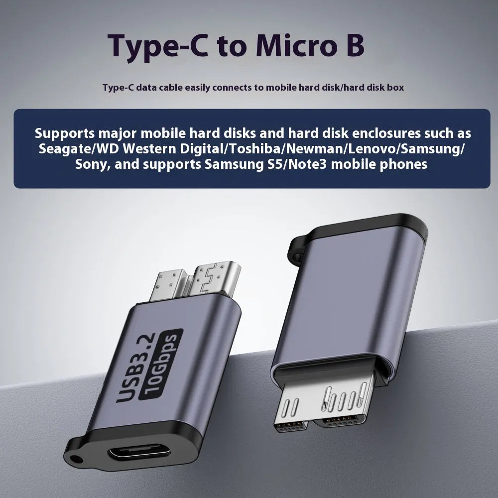 USB AM male to Micro-B female adapter for old hard drives and mobile phones.
