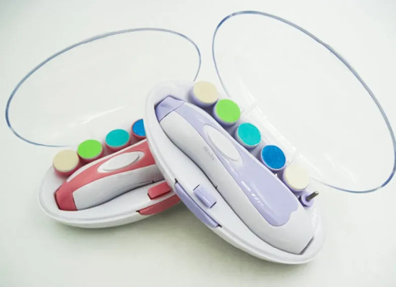 Ultra-quiet electric baby nail polisher pen with night light in multiple colour options
