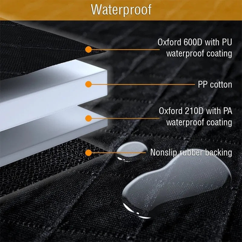 Waterproof car pet kennel rear seat cushion for dogs, 54 by 58 inches, cloth material, in black colour