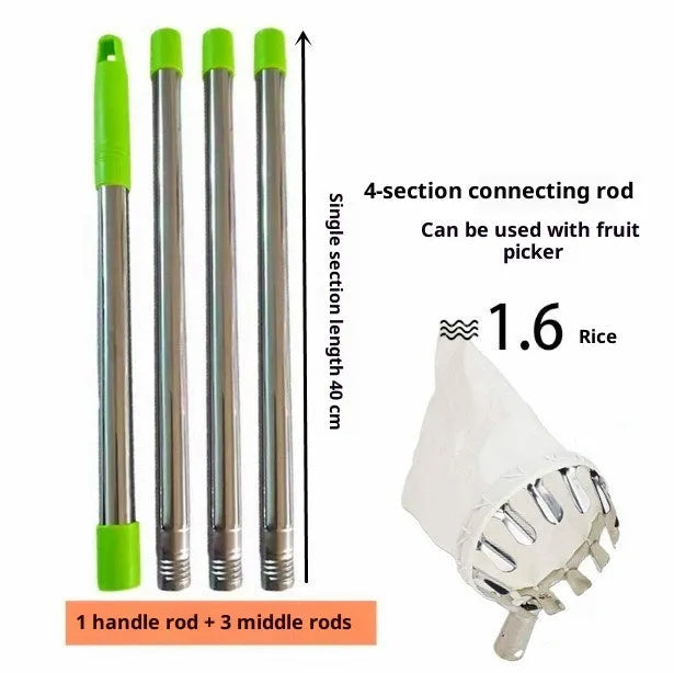 Stainless steel splicing rod fruit-picking device for orchard use with three length options