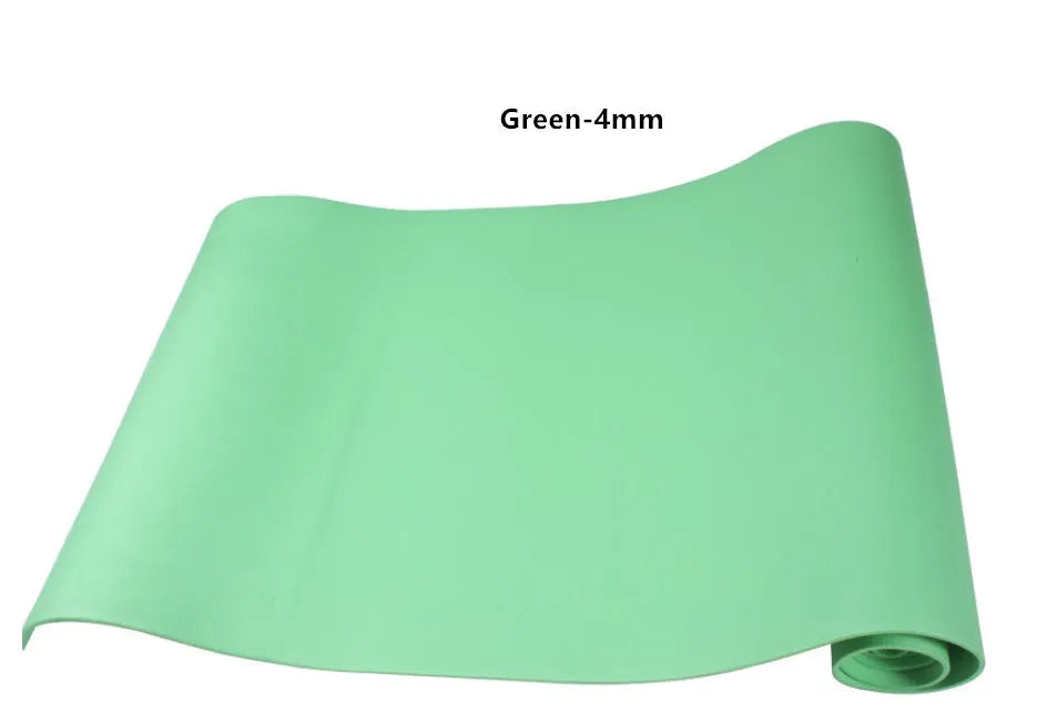 EVA composite yoga mat in multiple colours showing 4mm and 6mm thickness options