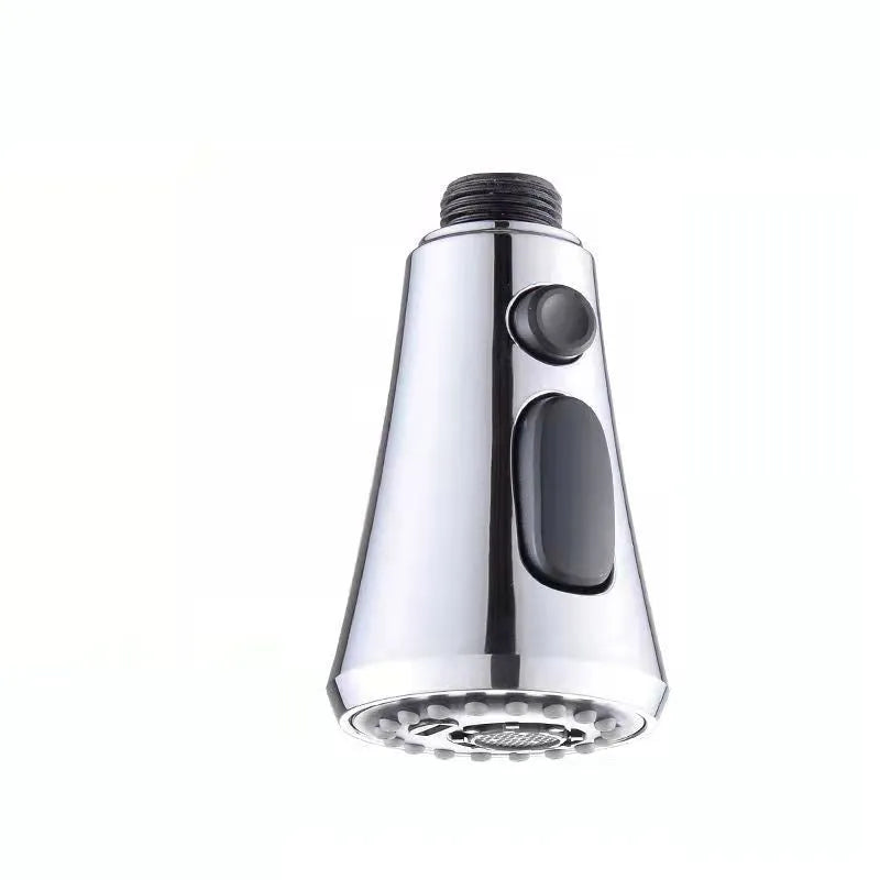 Universal pressurised kitchen faucet sprayer nozzle with rotating head in matte black finish