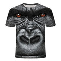 Face digital print T-shirt in polyester fibre, showing full-face graphic on front, available in multiple colours and sizes S-6XL
