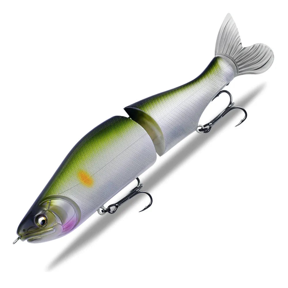 185mm soft plastic bass fishing lure in a selection of colours, designed for tossing and swimming retrieves.