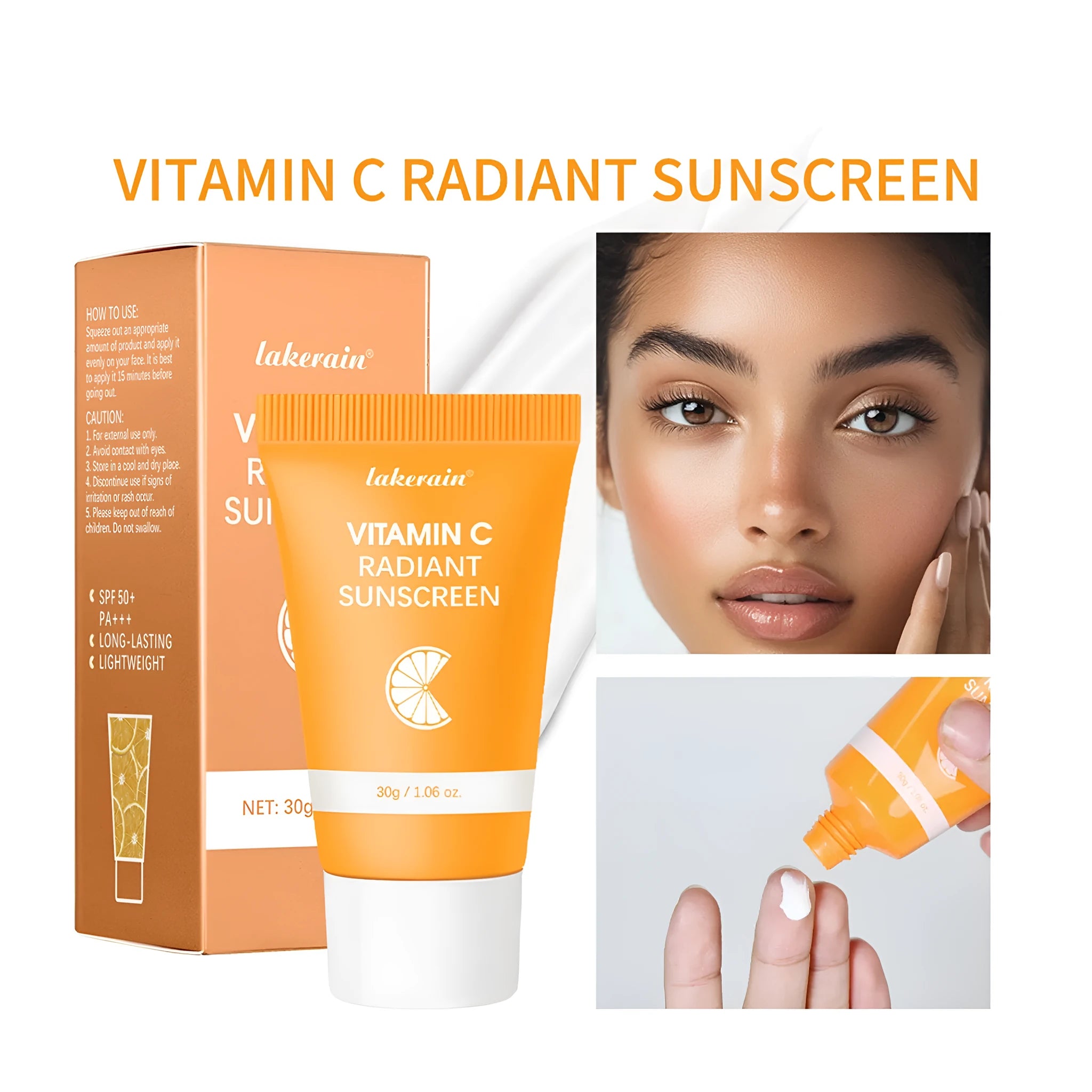 Lakerain Vitamin C Anti-Shai Cream 30g tube for moisturising and sun protection