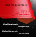 Fast Attack Sticky Classic-50 table tennis racket in red or black with thick sponge.
