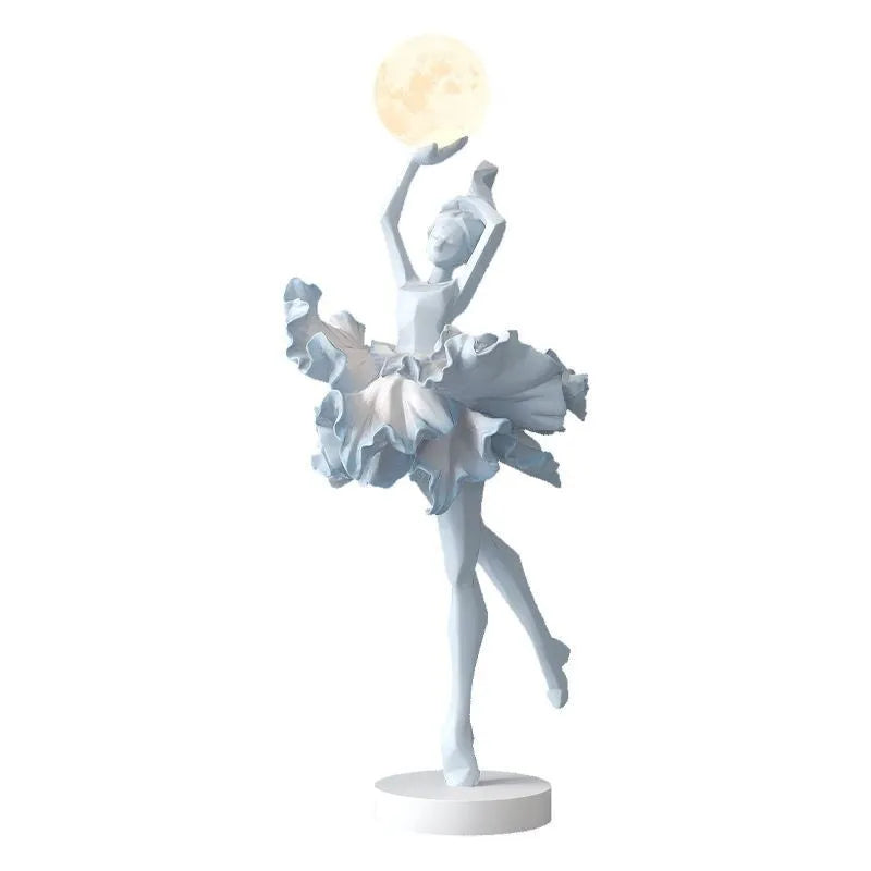 Art Girl resin USB night light ornament in simple modern style with four colour options
