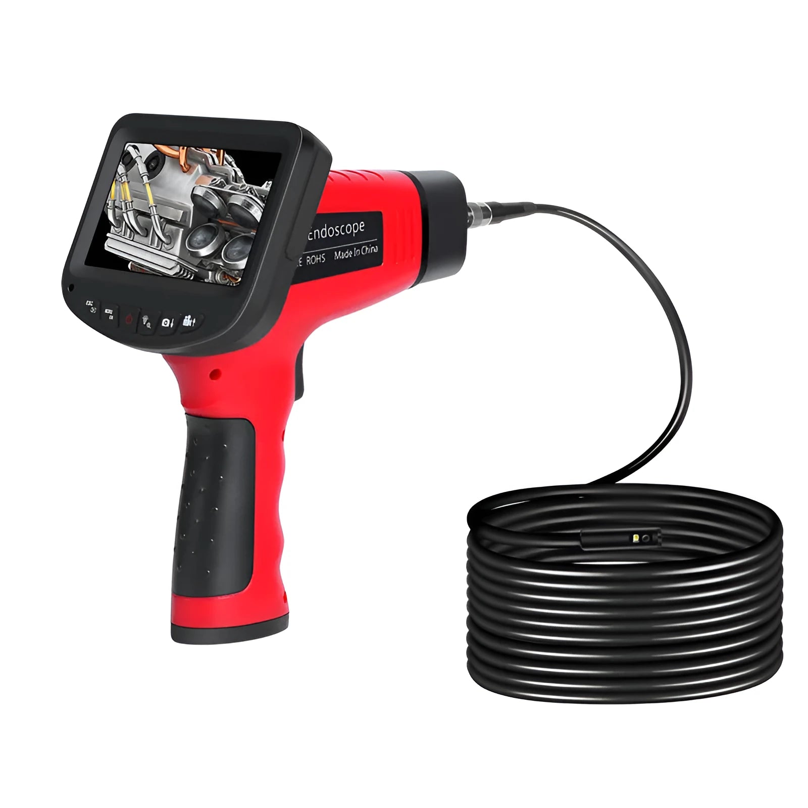 8.5mm dual-lens endoscope inspection camera with flexible snake pipeline cable