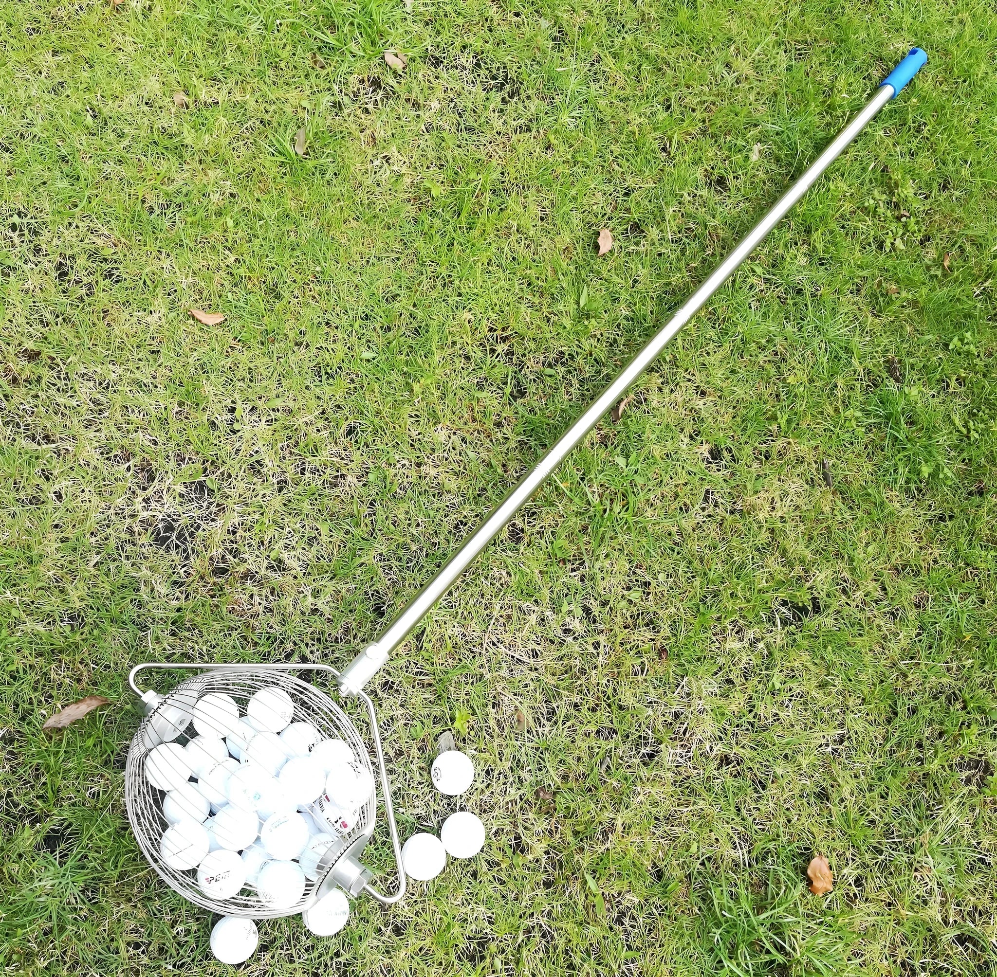 Metallic stainless steel golf ball picker retriever tool