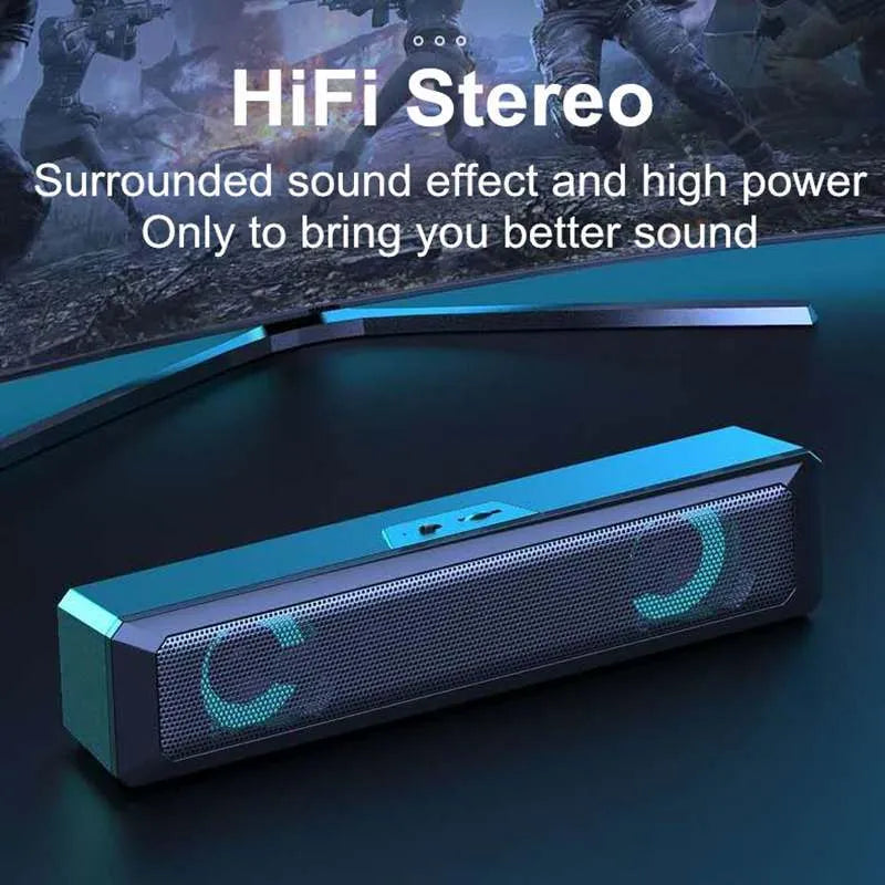 Wired sound blaster Bluetooth speaker with USB power, 5W output, and manual impeller volume control