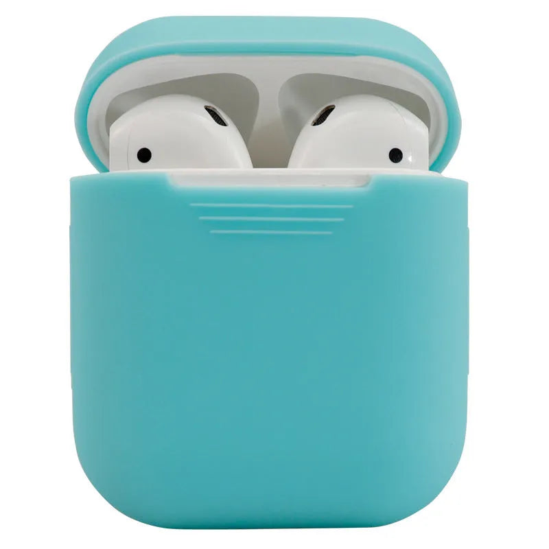 Silicone protective case for Apple AirPods wireless headphones in multiple colour options