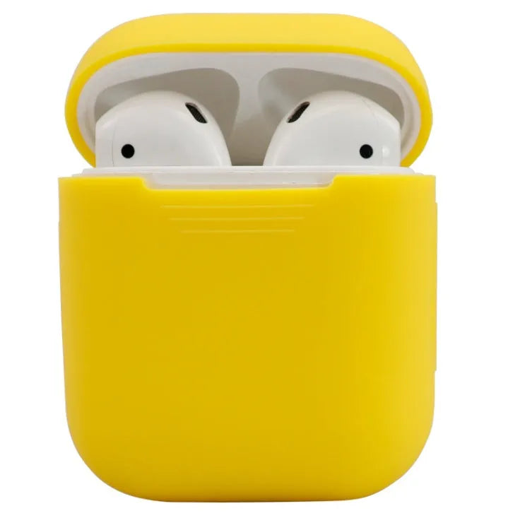 Silicone protective case for Apple AirPods wireless headphones in multiple colour options