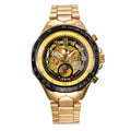 MCE mechanical men's watch with explosion proof construction and stainless steel case