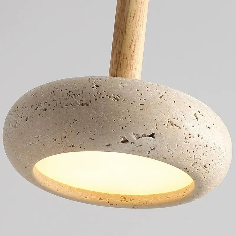 Huangdongshi three-head small droplight in retro Nordic style with K15cm shades for bedroom or dining room