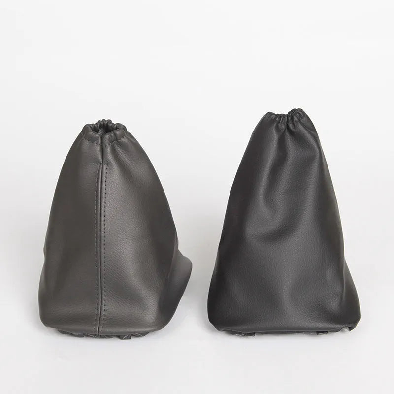 Black leather car shift lever dirt-proof cover for manual gearstick protection