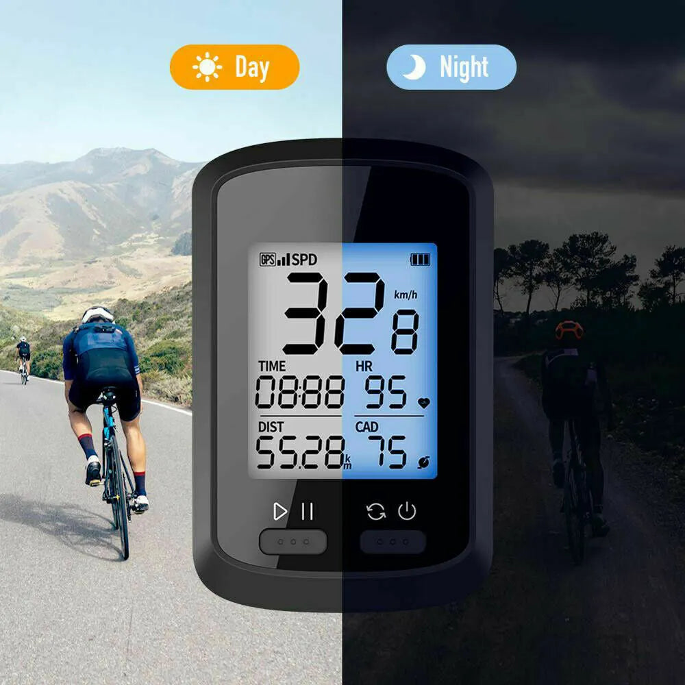 Black plastic bicycle stopwatch with waterproof casing for sports timing.