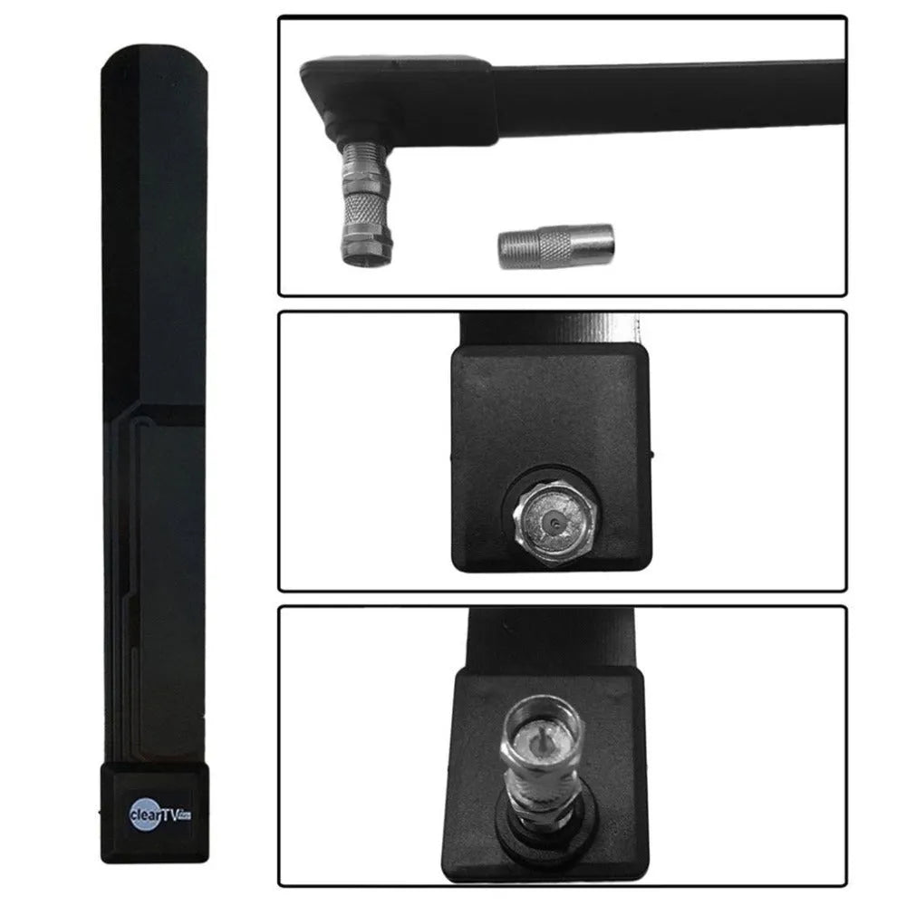 Clear TV Key indoor satellite TV aerial black plastic 11.8 inch European Standard front view