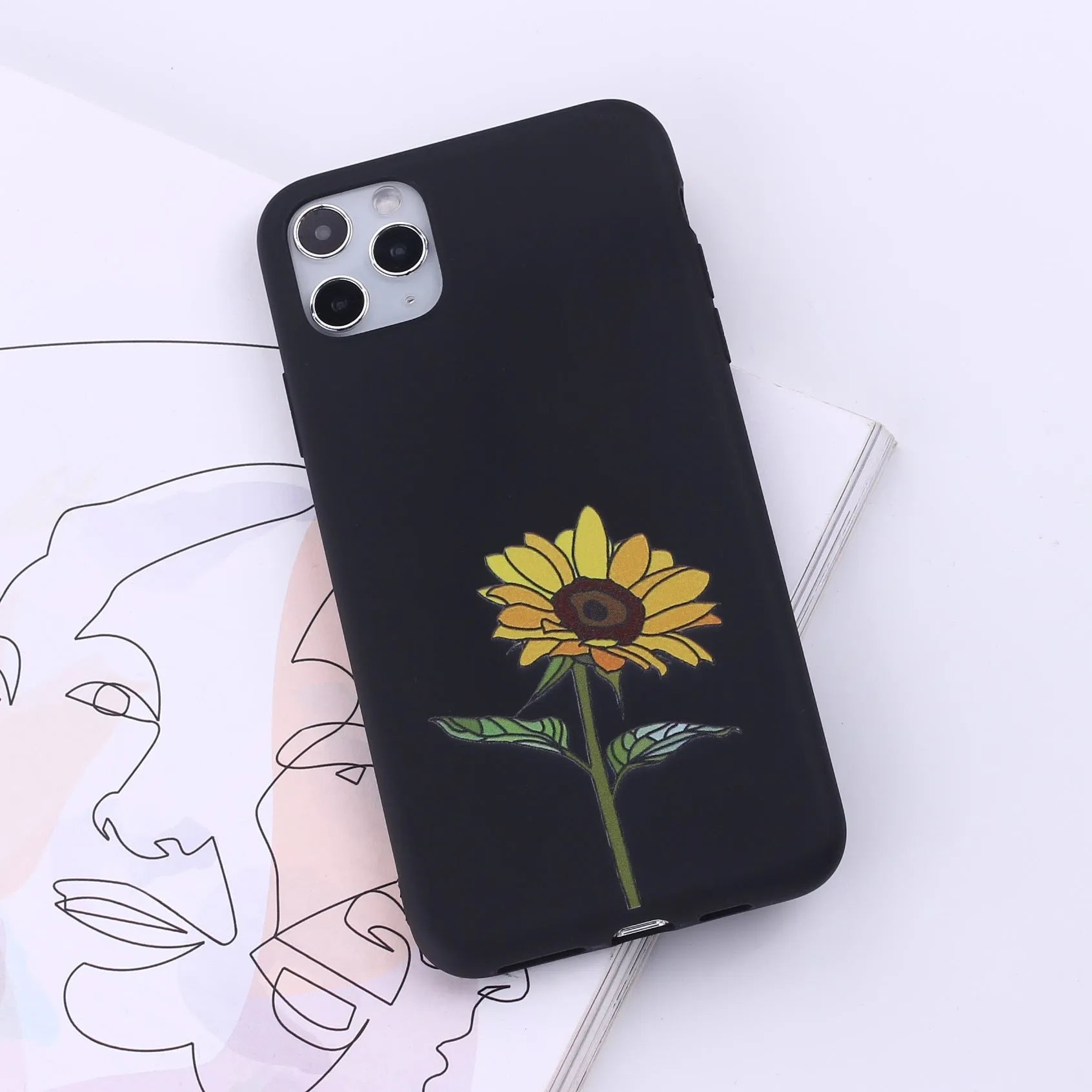 iPhone mobile phone case in a selected colour from a range of fourteen options, showing the painted TPU back cover design.