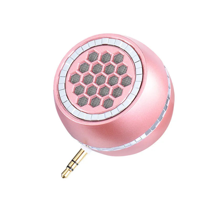 Universal mono amplifier speaker in black, gold, or rose gold with engineering plastic case.
