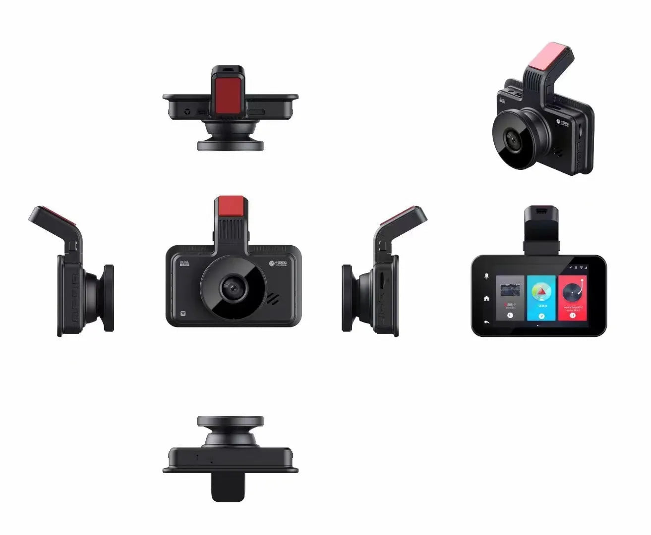 3-inch HD car DVR dashboard camera with double lens for front and back recording