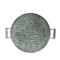 Round European-style wrought iron storage tray in two size options for home organisation