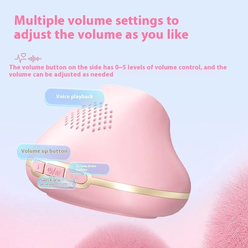 Pink one-piece portable foetus ECG monitor with USB charging cable for home maternity use