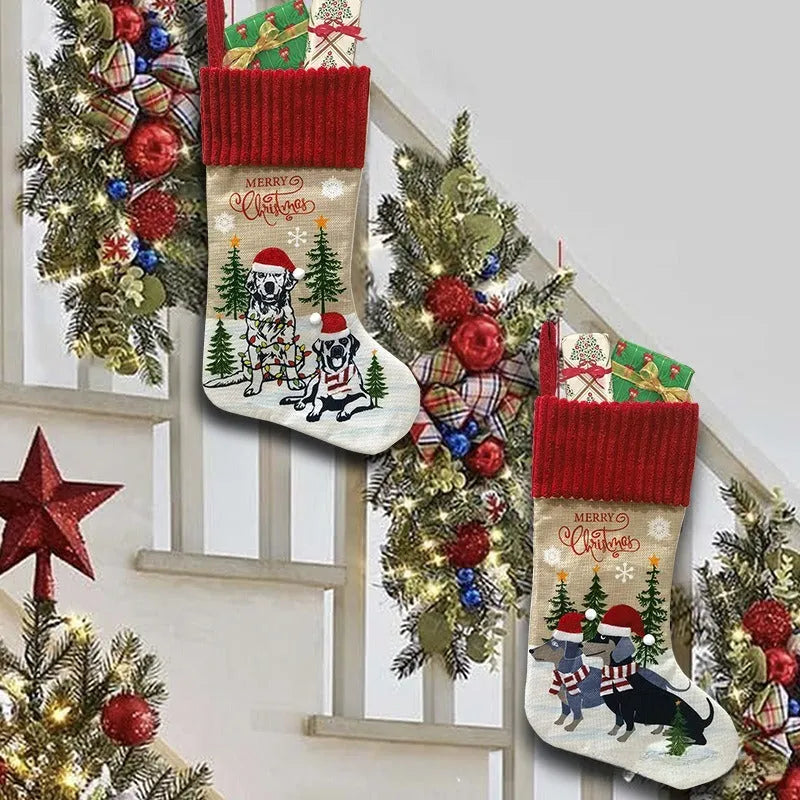Pet themed cloth Christmas tree pendant ornament measuring 46cm by 28cm