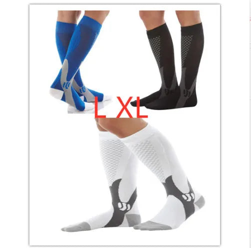 Graduated compression socks for athletic activities and travel in multiple colour options