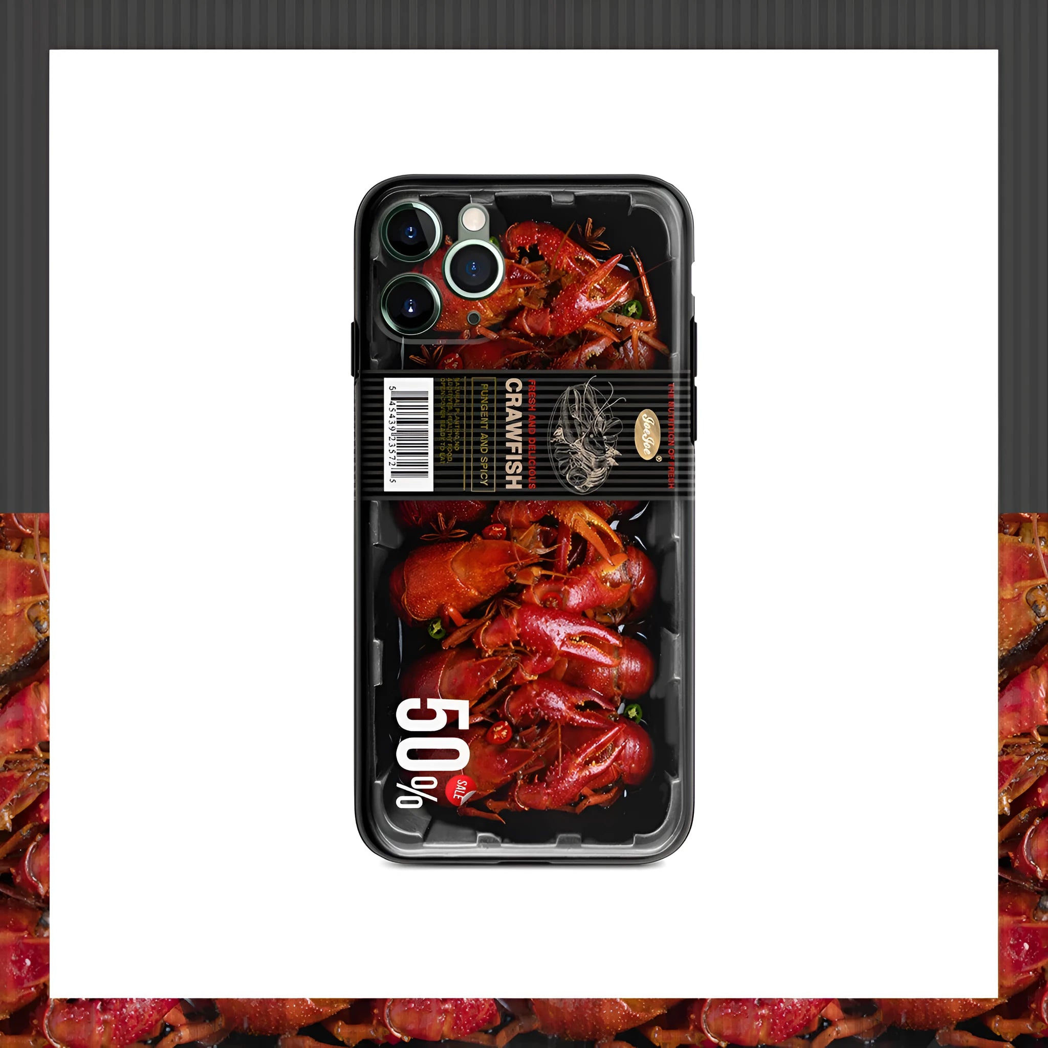 Crayfish TPU phone case for iPhone 11 Pro Max with original pseudo-style design and camera cutout