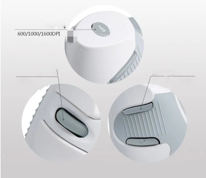 M618 wireless vertical ergonomic mouse in black or white with USB connection