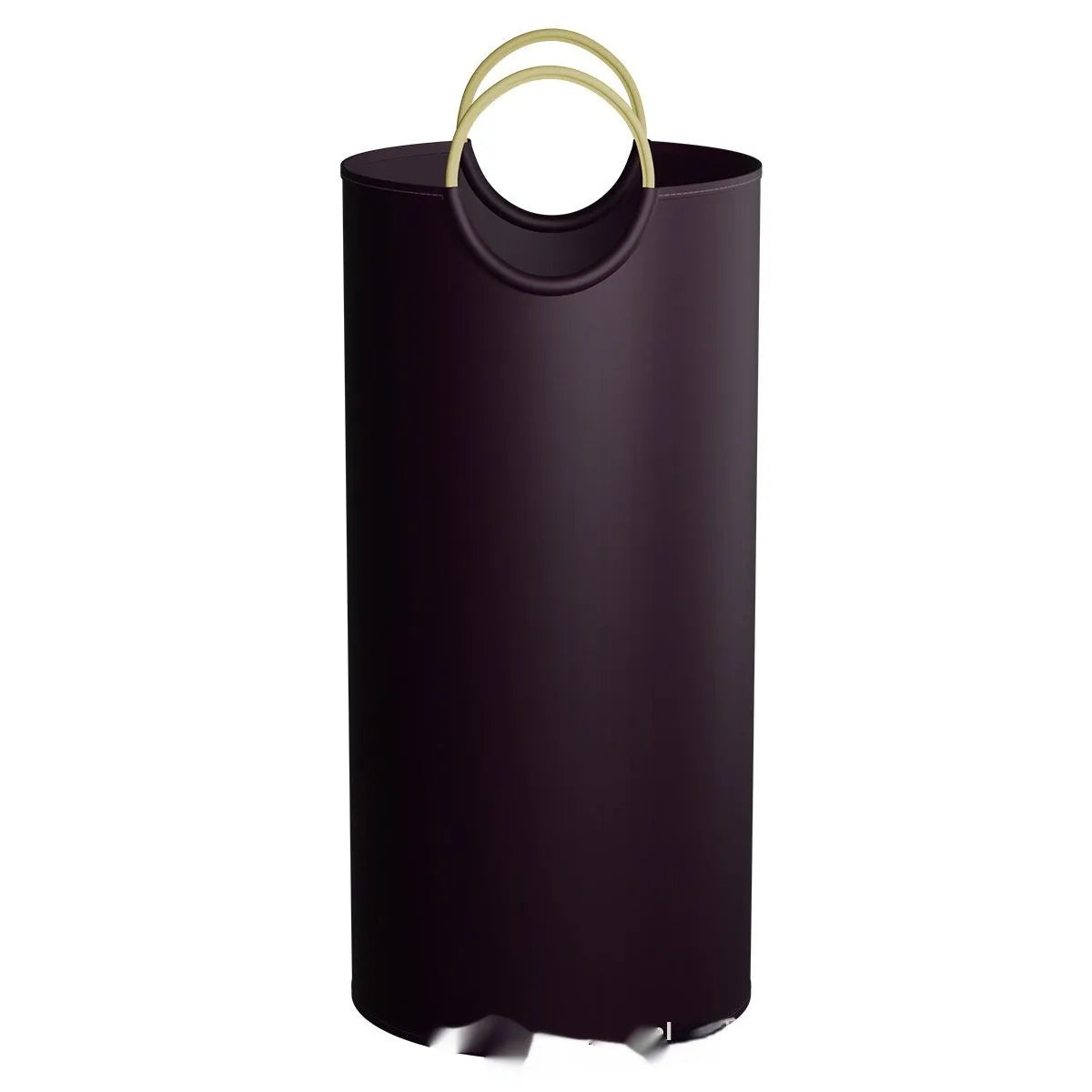 A tall, round portable plastic trash can shown in a plain colour, suitable for office or outdoor use.